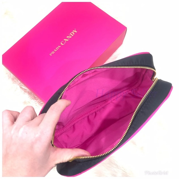 🎀Prada Vanity Case Candy Pink/Gold new - Picture 5 of 17